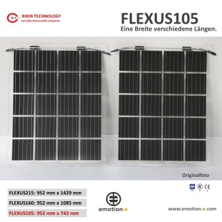 FLEXUS105 742 x 952 x 7mm 105Wp RIXIN Glas-Glas bifacial