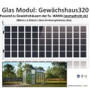 Gewächshaus Glas PV Modul 2.242 x 980 x9mm! 320Wp...