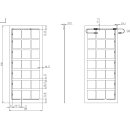 Gewächshaus Glas PV Modul 1410 x 600 x9mm! 110Wp für WAMA Gewächshäuser Midi Serie