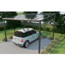 PV Alu Terrasse komplett SET incl. FLEXUS Modulen - 4m Breite